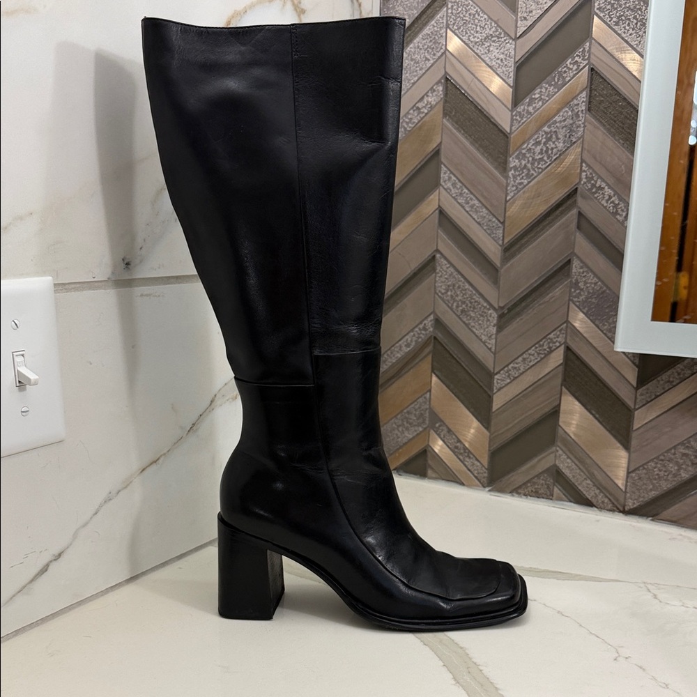Connie Black Leather Boots - Picture 7 of 7